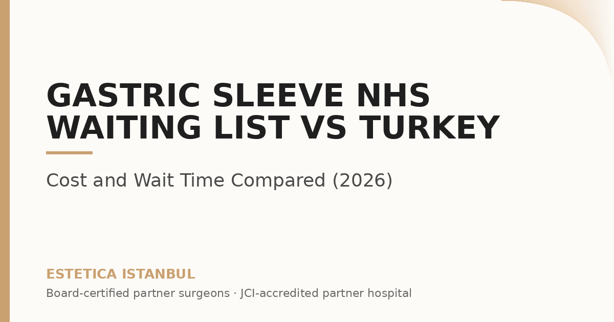 Gastric Sleeve NHS Waiting List vs Turkey: Cost and Wait Time Compared (2026)