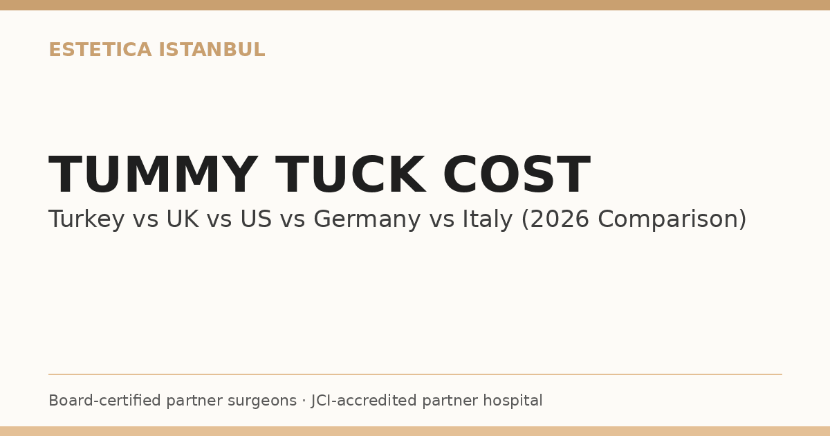 Maveplastik Pris: Tyrkiet vs Storbritannien vs USA vs Tyskland vs Italien (Sammenligning 2026)